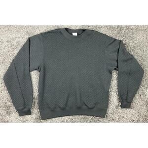 Nimble Activewear Womens Quilted Side Zip Sweatshirt Wool Blend Gray Bondi Sz M